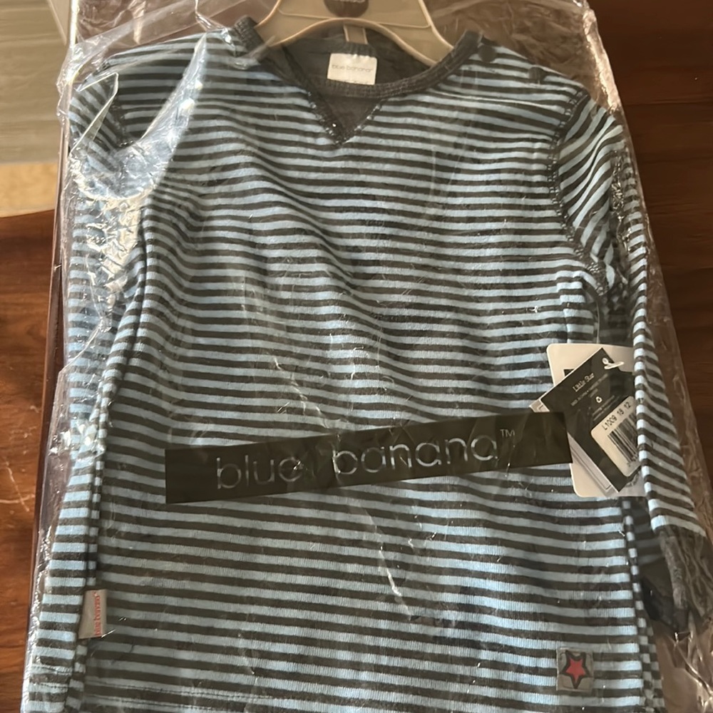 Infant pajamas. Size 18m. Blue striped, long sleeves and long pants.